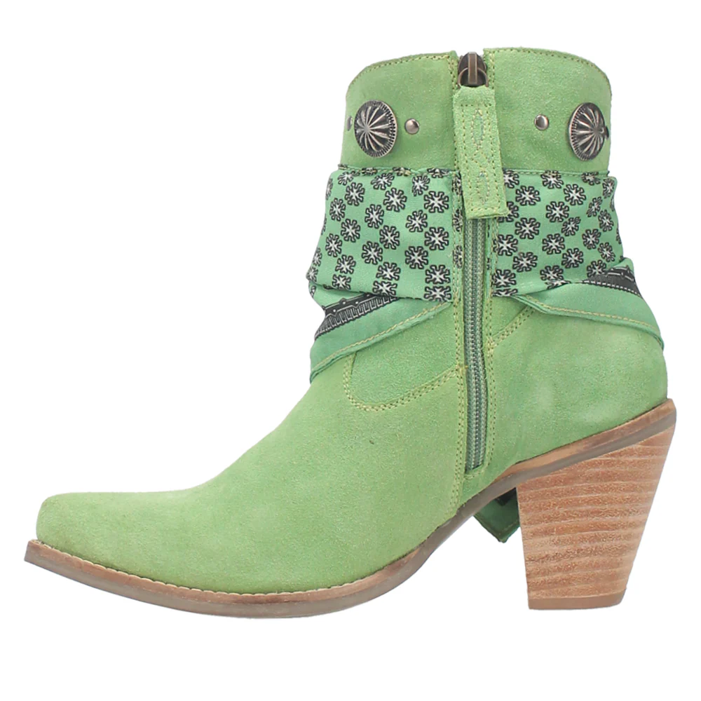 Bandida Paisley Studded Round Toe Cowboy Booties - Image 3