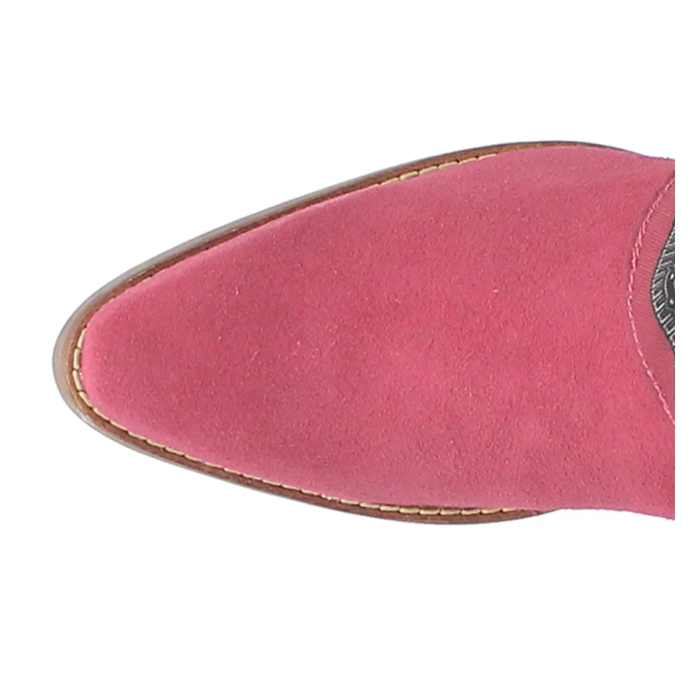 Bandida Paisley Studded Round Toe Zippered Cowboy Booties - Image 4