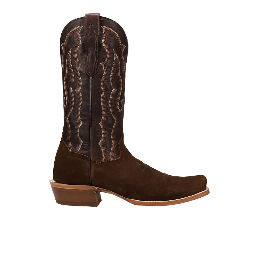 Barren Leather Square Toe Pull On Cowboy Boots