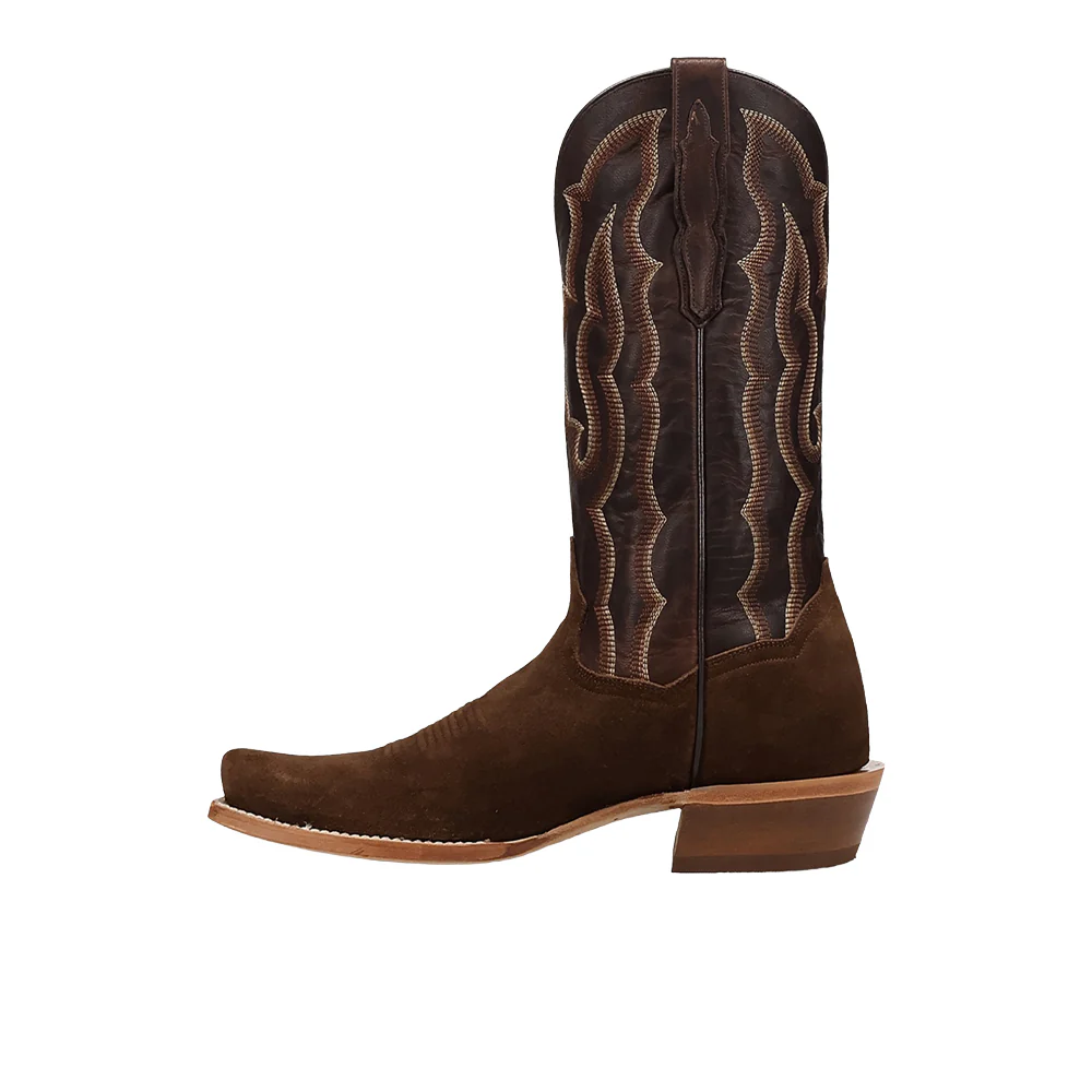 Barren Leather Square Toe Pull On Cowboy Boots - Image 3