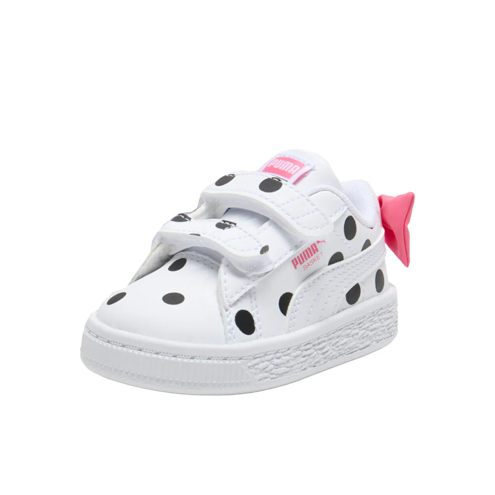 Basket Bow V Polka Dot Slip On Sneakers (Toddler) - Image 2