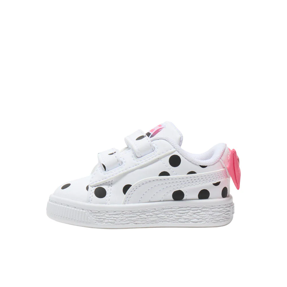 Basket Bow V Polka Dot Slip On Sneakers (Toddler) - Image 3