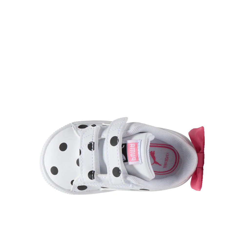 Basket Bow V Polka Dot Slip On Sneakers (Toddler) - Image 4