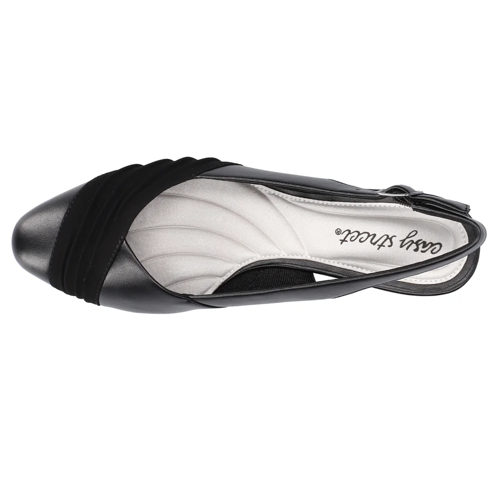 Bates Round Toe Slingback Pumps - Image 4