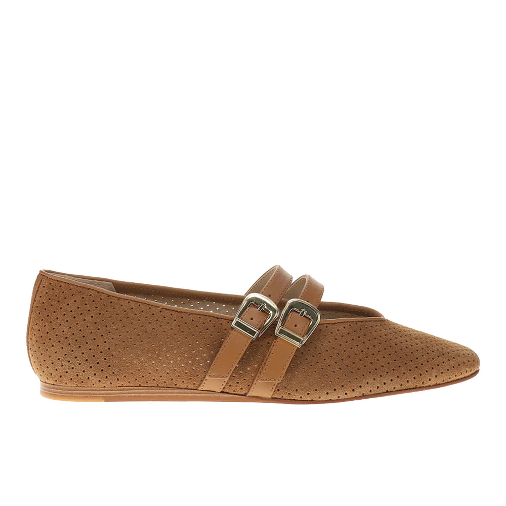 Baylee Perforated Mary Jane Ballet Flats