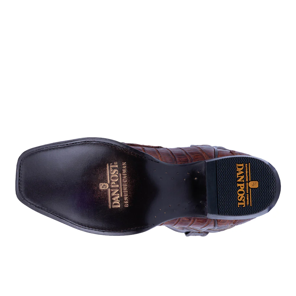 Bayou Embroidered Caiman Pull On Square Toe Cowboy Boots - Image 5