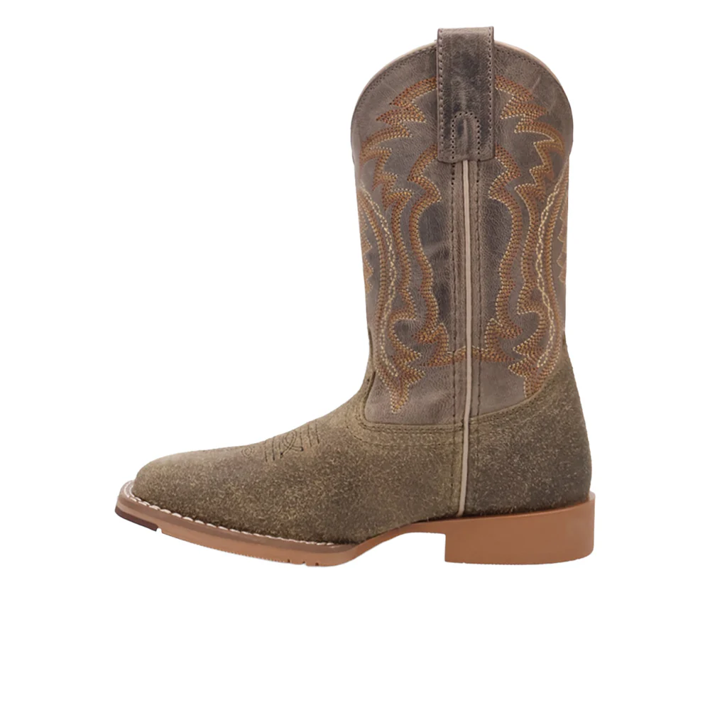 Beasley Embroidered Pull On Square Toe Cowboy Boots (Little Kid - Big Kid) - Image 3