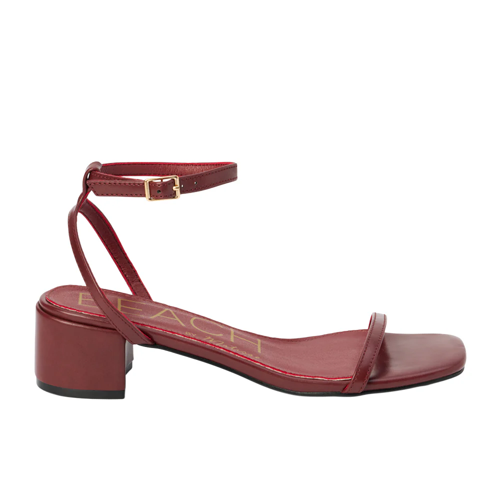 Belle Block Heel Ankle Strap Sandals