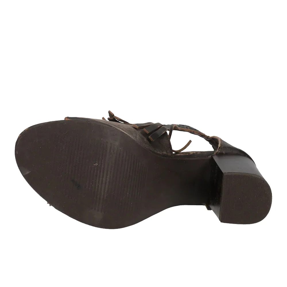 Bettina Fringe Block Heel Sandals - Image 5