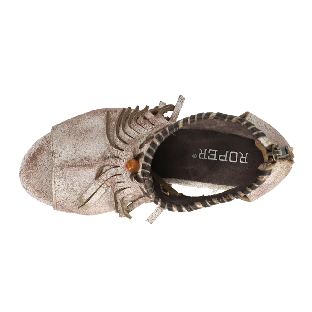 Bettina Fringe Block Heel Sandals - Image 4