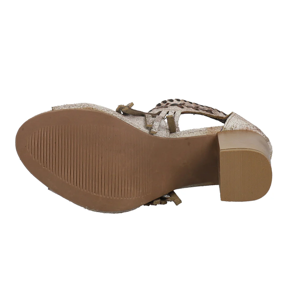 Bettina Fringe Block Heel Sandals - Image 5