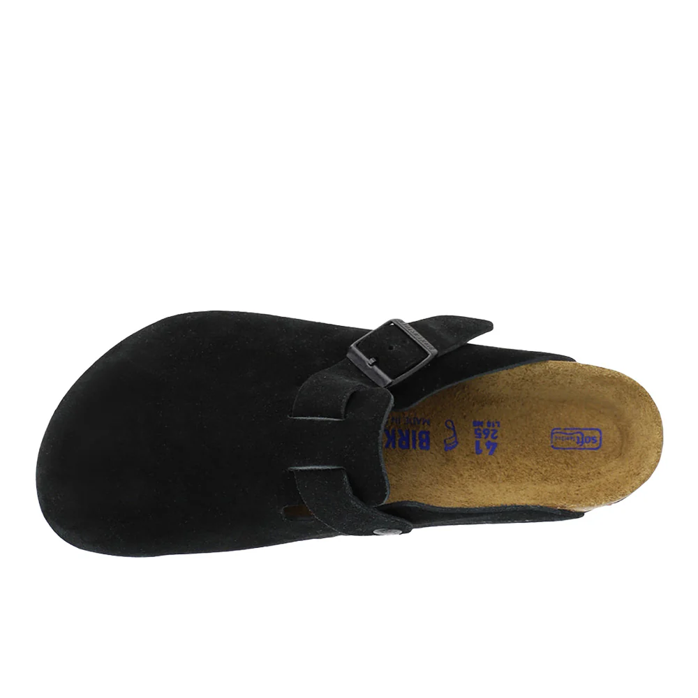 Boston Soft Footbed Suede Leather Clogs - Image 4