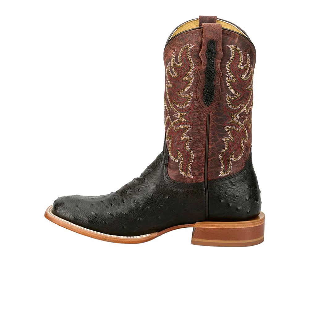 Blaine 11 Inch Ostrich Square Toe Cowboy Boots - Image 3