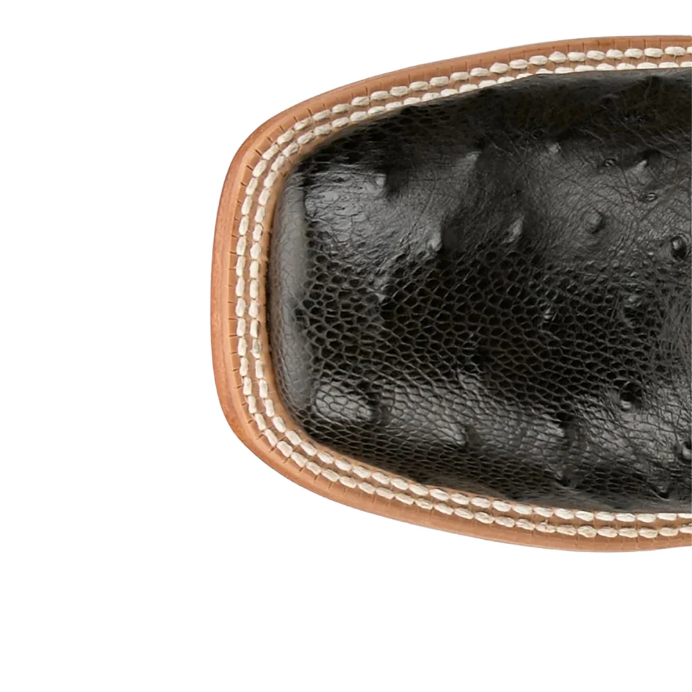 Blaine 11 Inch Ostrich Square Toe Cowboy Boots - Image 4