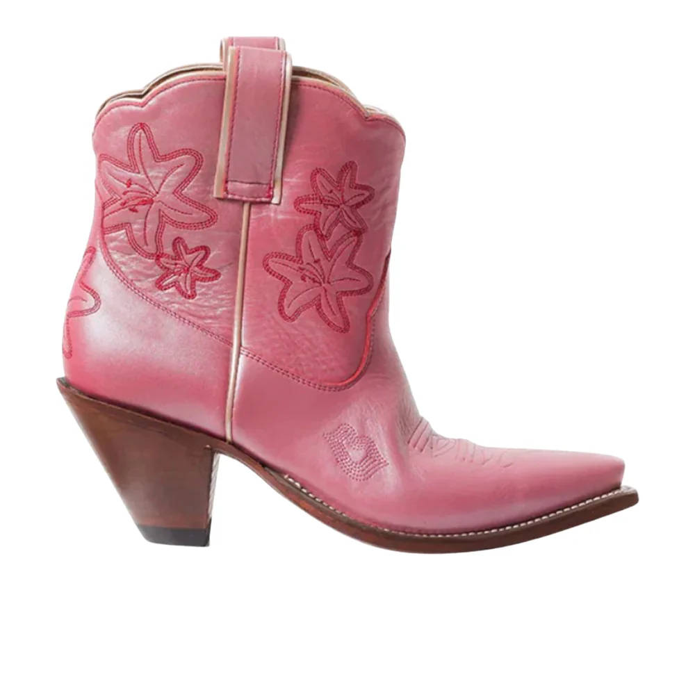 Bliss Embroidered Snip Toe Pull On Cowboy Booties