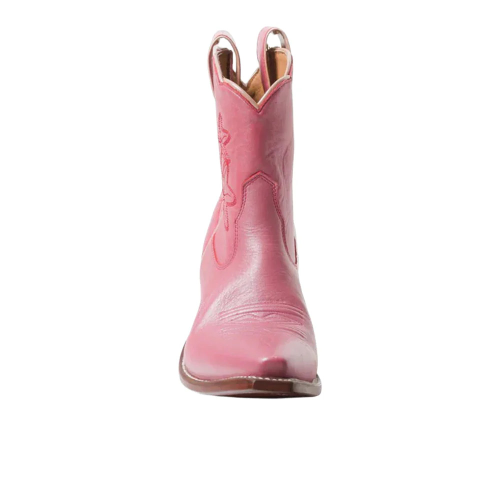 Bliss Embroidered Snip Toe Pull On Cowboy Booties - Image 4