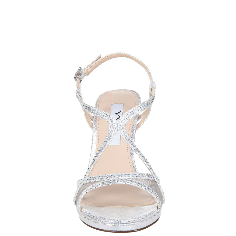 Blossom Glitter Rhinestone Evening Sandals - Image 4