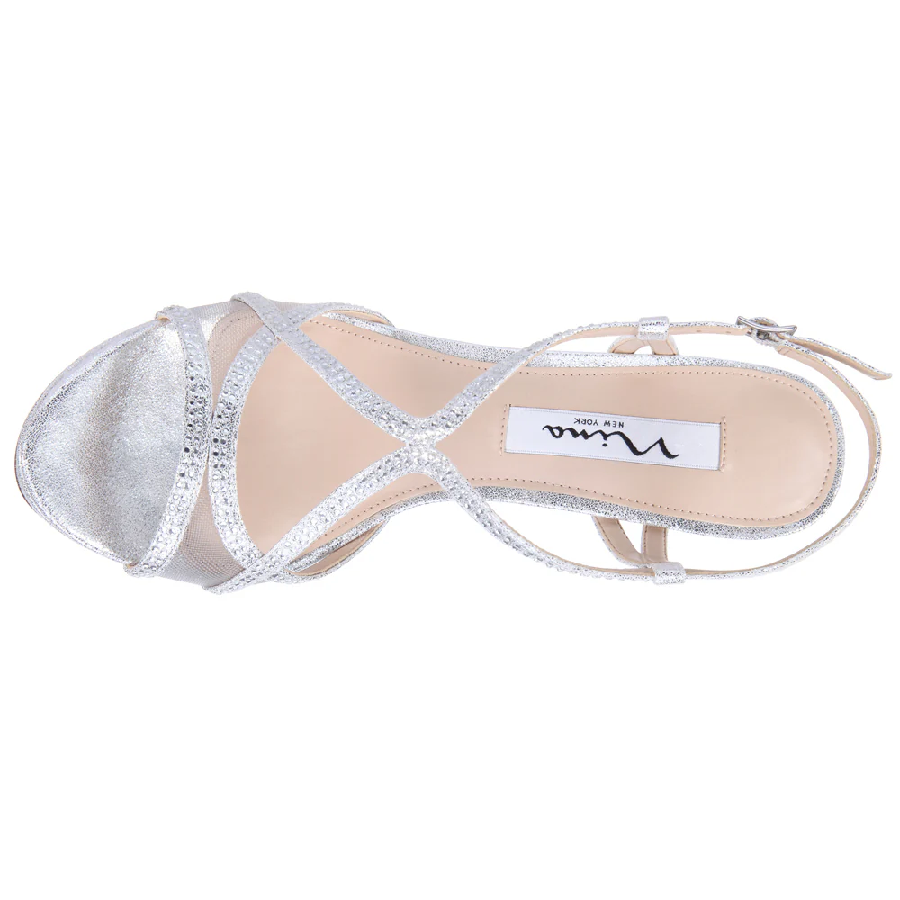 Blossom Glitter Rhinestone Evening Sandals - Image 5
