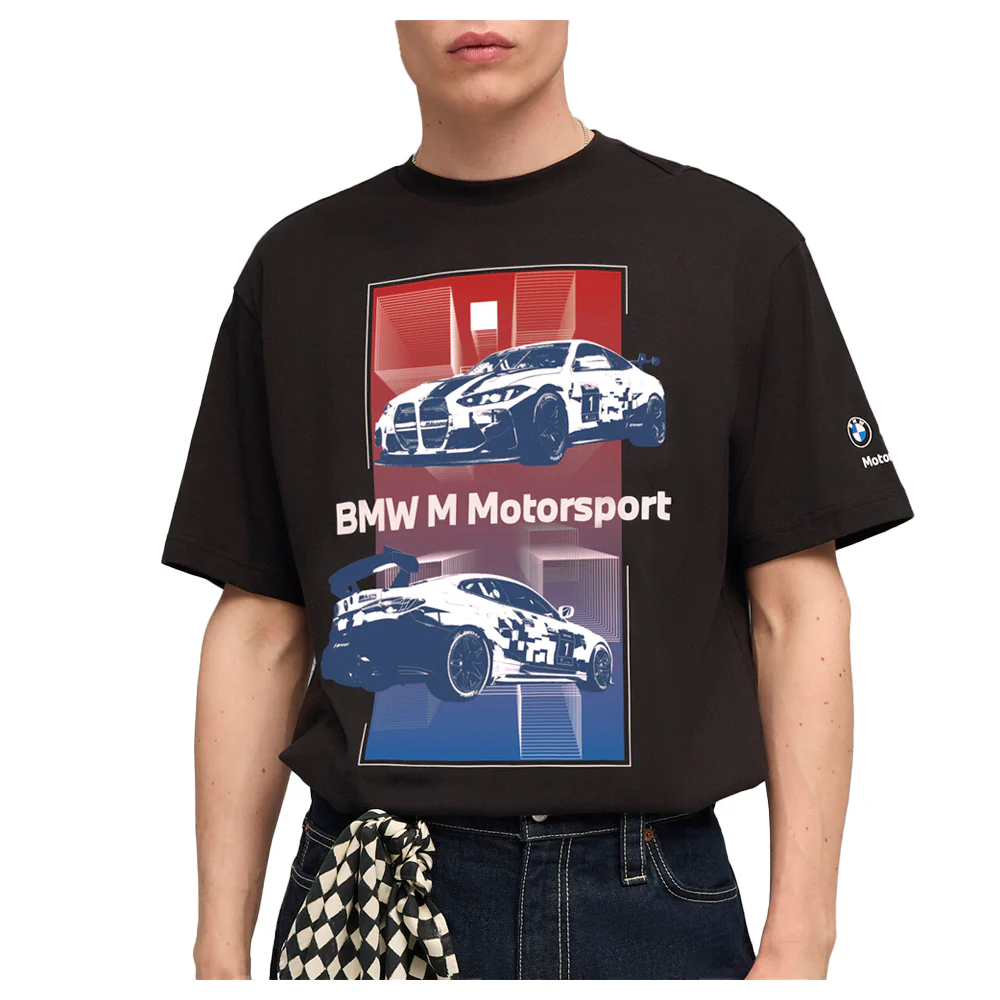 BMW M Motorsport Graphic Crew Neck Short Sleeve T-Shirt - Image 3