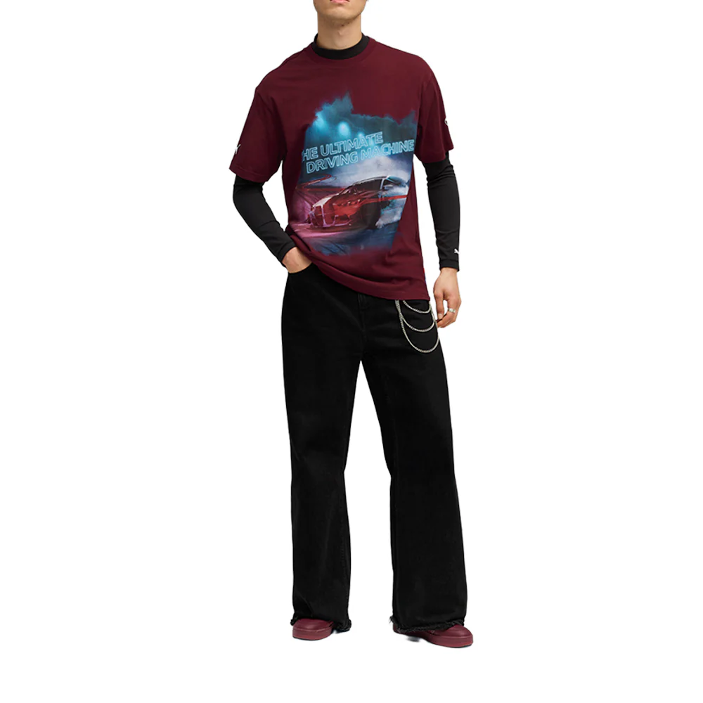BMW M Motorsport Car Graphic Crew Neck Short Sleeve T-Shirt - Image 5