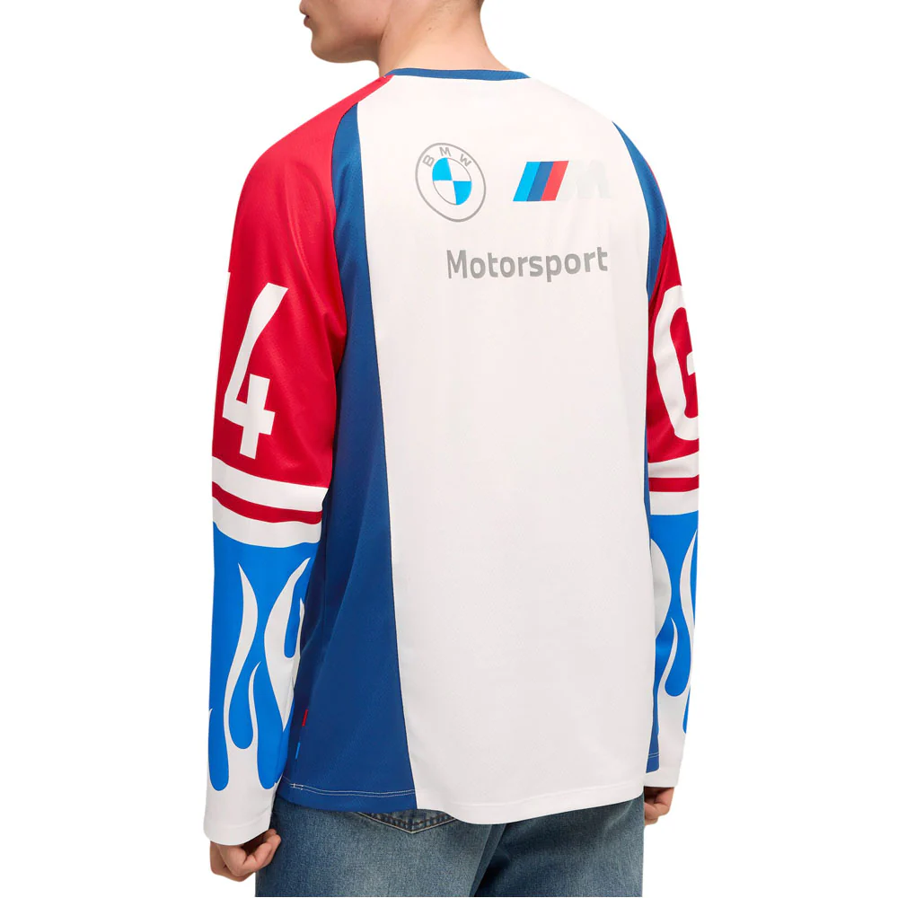 BMW M Motorsport Graphic Crew Neck Long Sleeve T-Shirt - Image 4