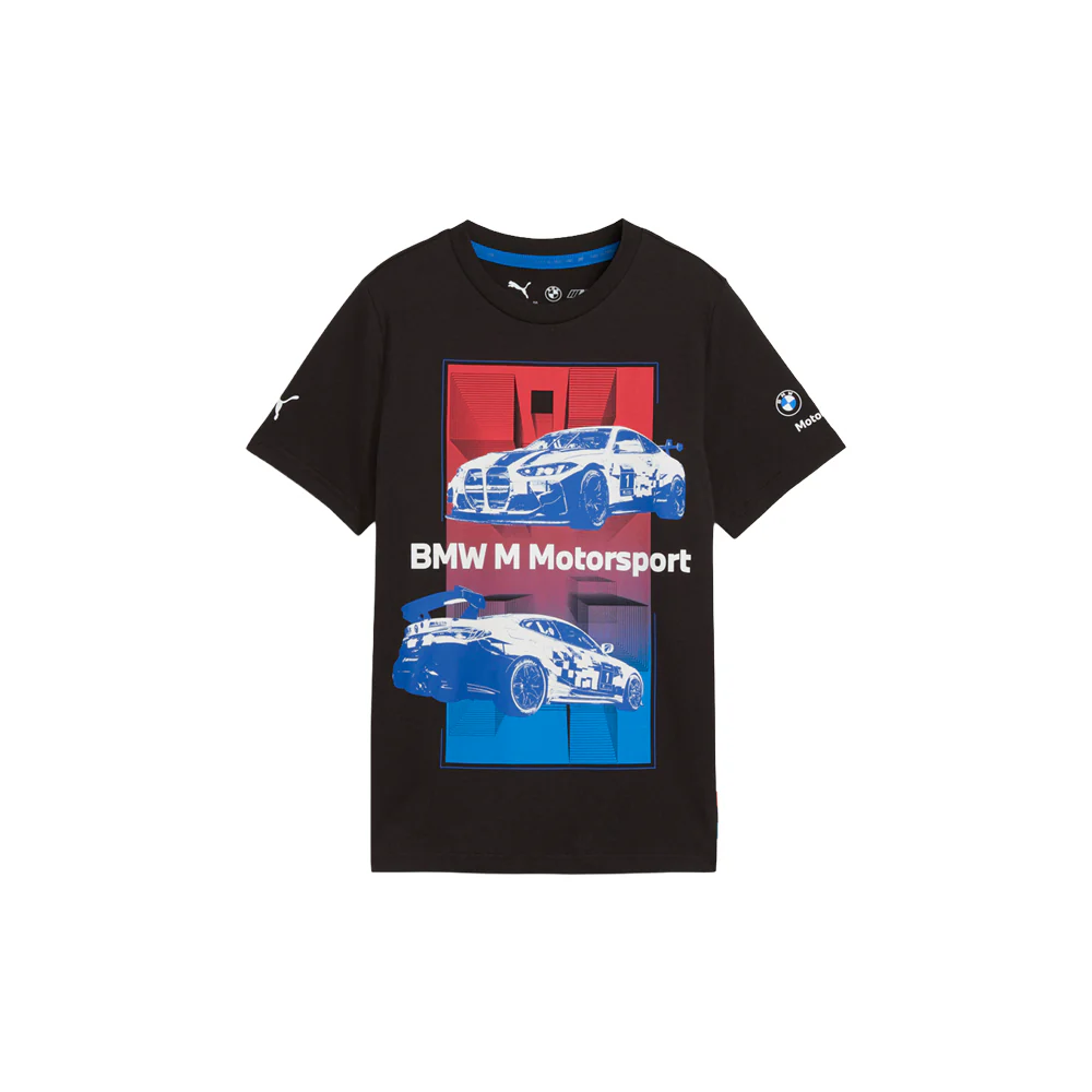 BMW M Motorsport Block Graphic Crew Neck Short Sleeve T-Shirt (Youth)