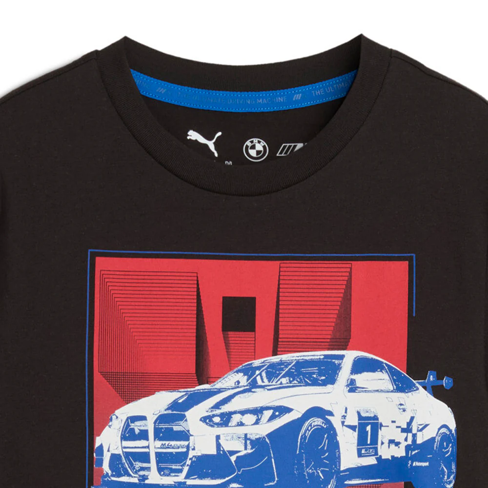 BMW M Motorsport Block Graphic Crew Neck Short Sleeve T-Shirt (Youth) - Image 3