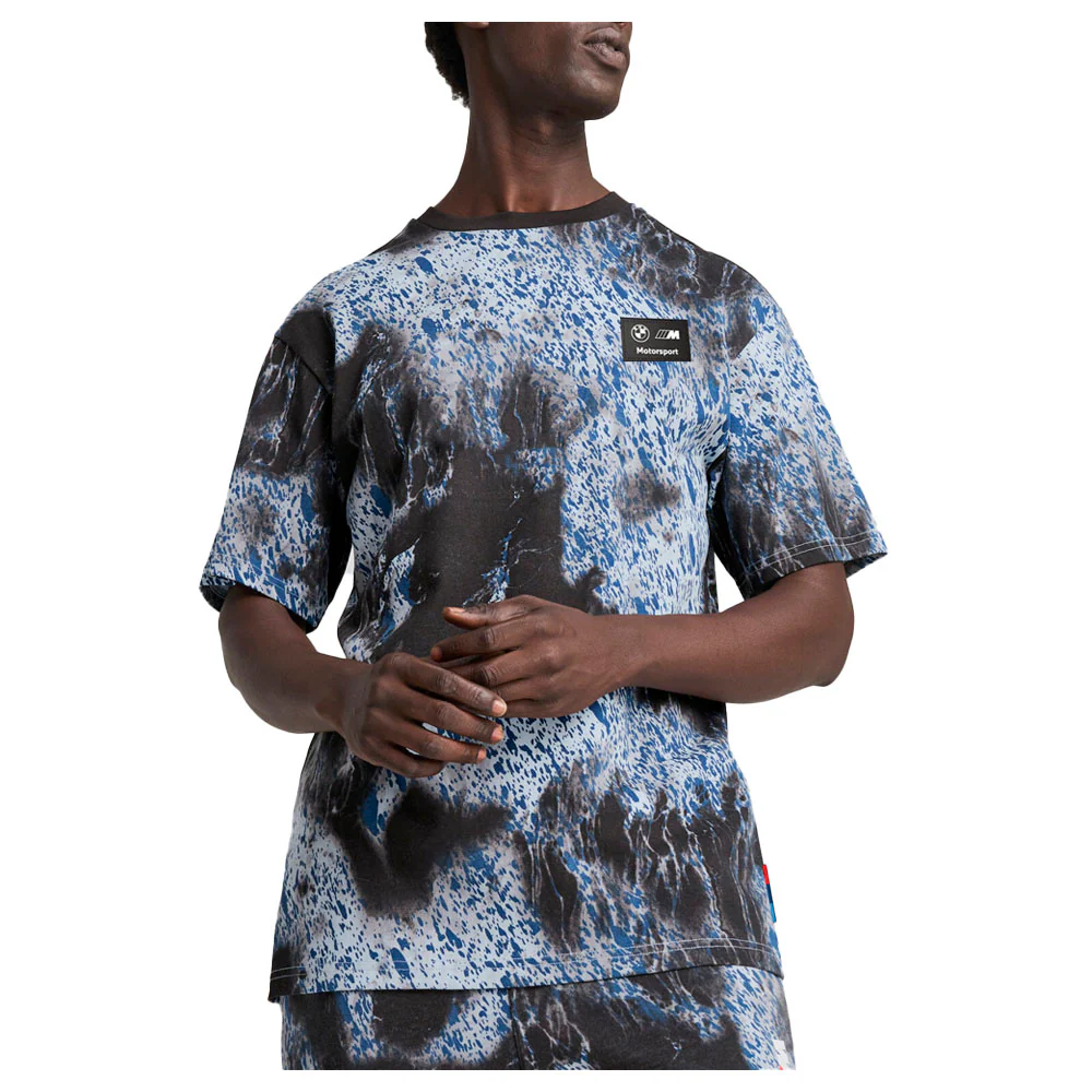 BMW M Motorsport Colorsplash All Over Print Crew Neck Short Sleeve T-Shirt - Image 3