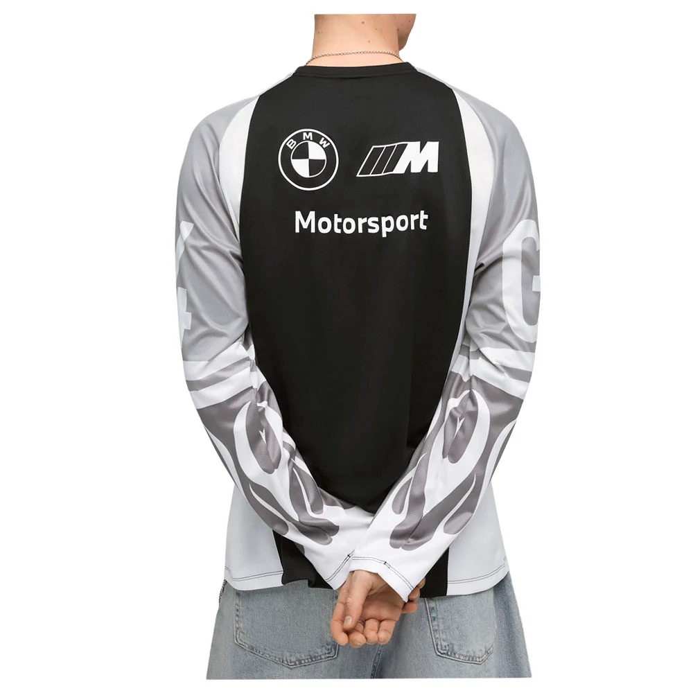 BMW M Motorsport Graphic Crew Neck Long Sleeve T-Shirt - Image 4