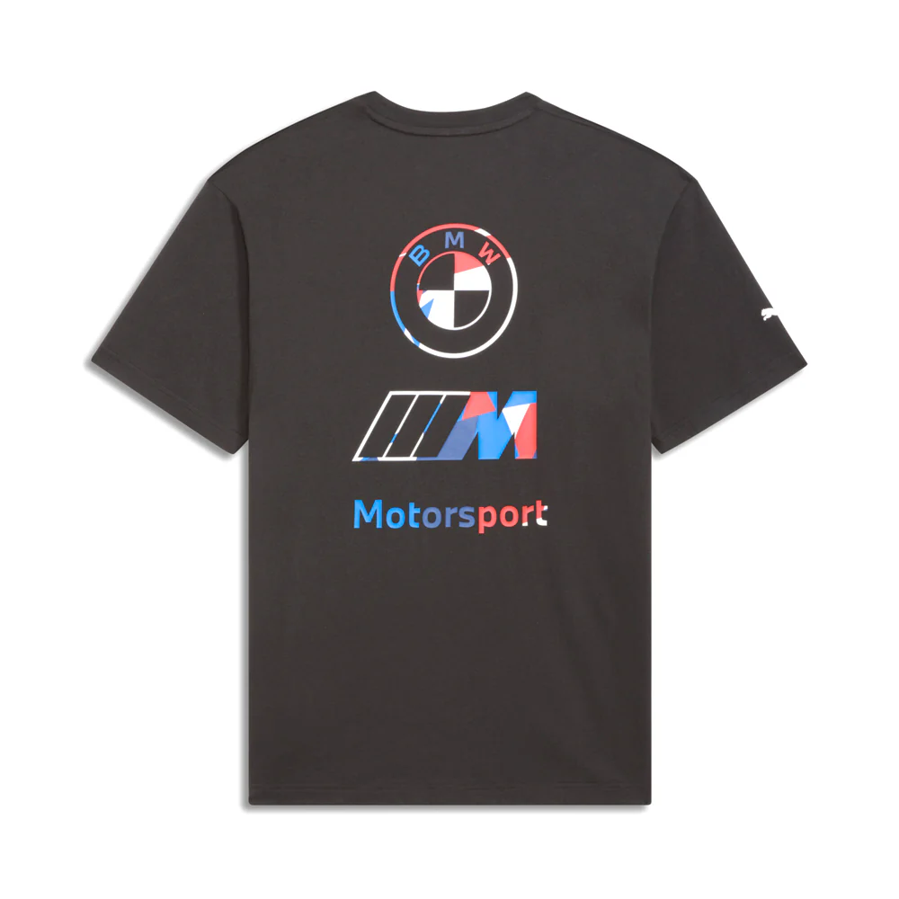 BMW M Motorsport Stacked Logo Crew Neck Short Sleeve T-Shirt - Image 2