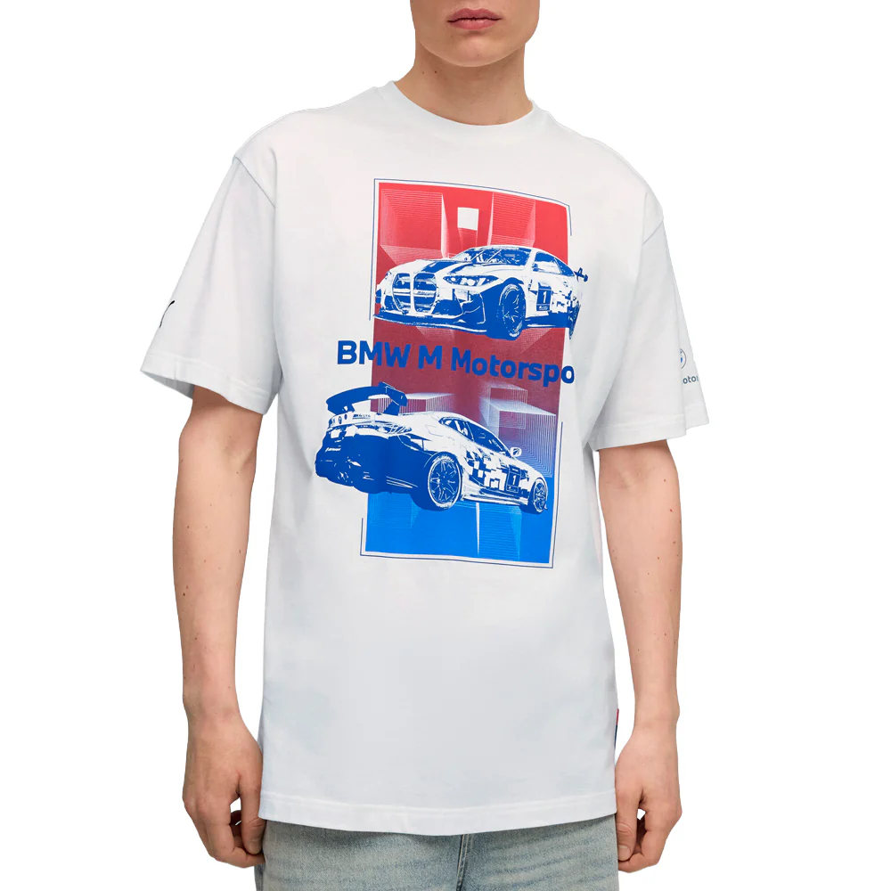 BMW M Motorsport Graphic Crew Neck Short Sleeve T-Shirt - Image 3