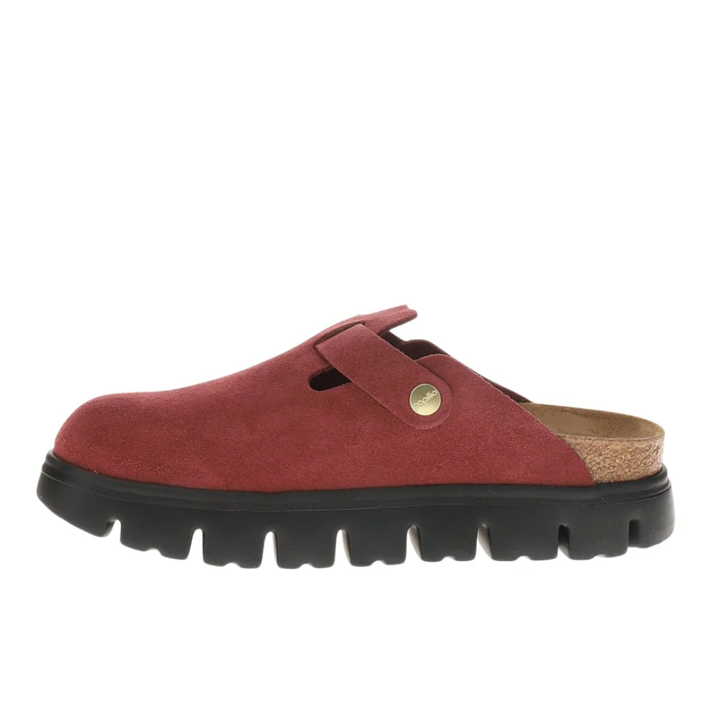 Boston Chunky Suede Leather Clogs - Image 3