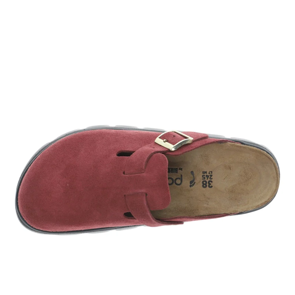 Boston Chunky Suede Leather Clogs - Image 4