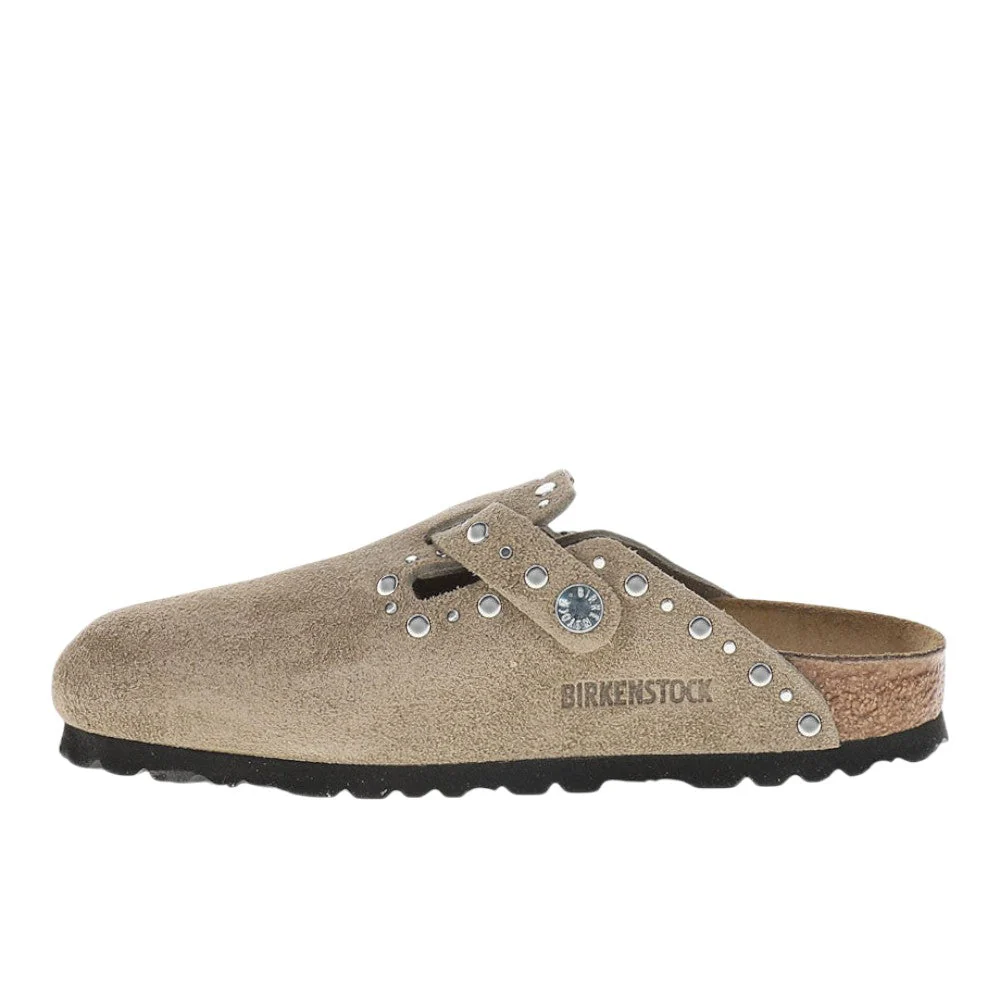 Boston Rivets Suede Leather Clogs - Image 3