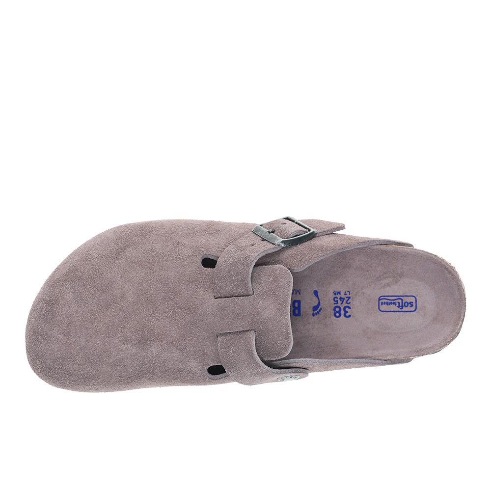 Boston Soft Footbed Suede Leather Clogs - Image 4