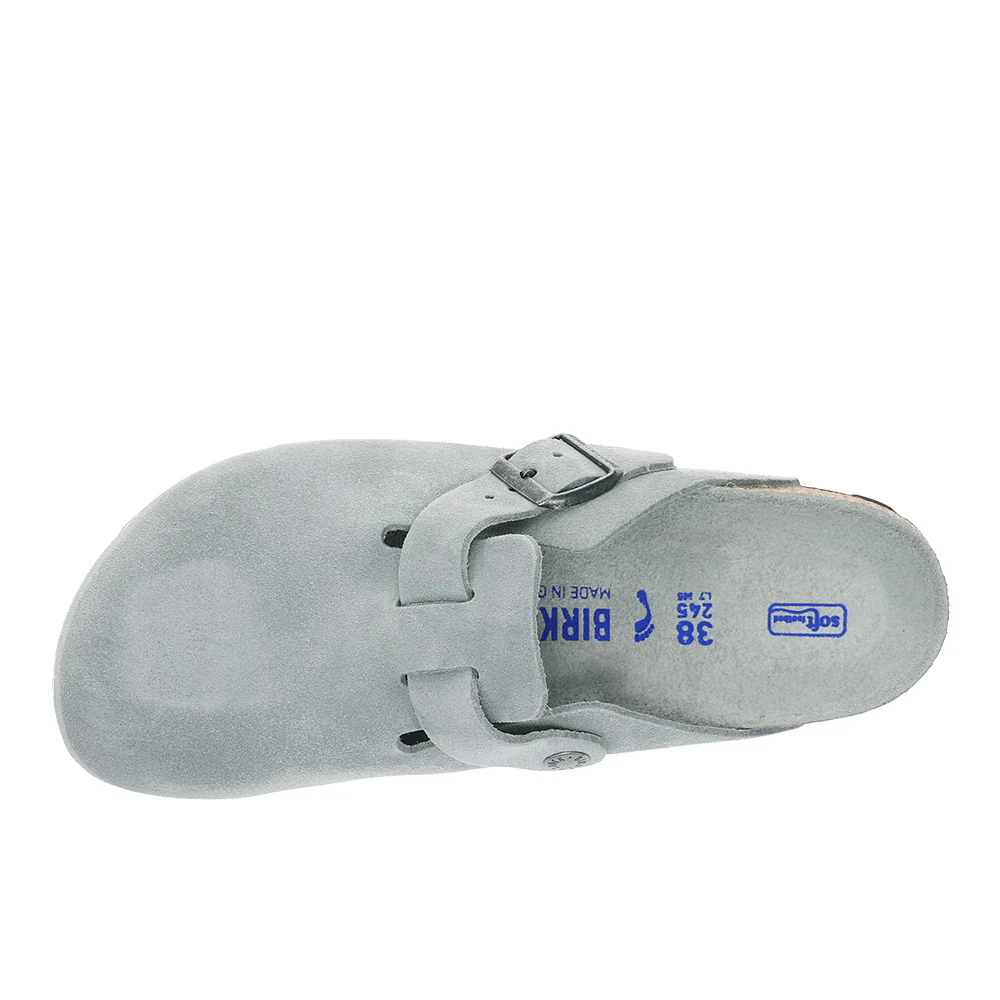 Boston Soft Footbed Suede Leather Clogs - Image 4
