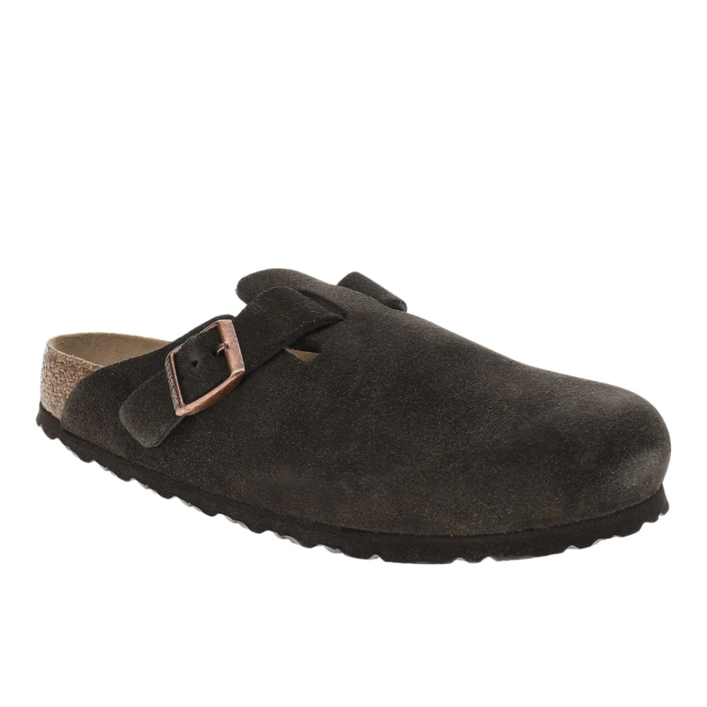 Boston Soft Footbed Suede Leather Clogs - Image 2
