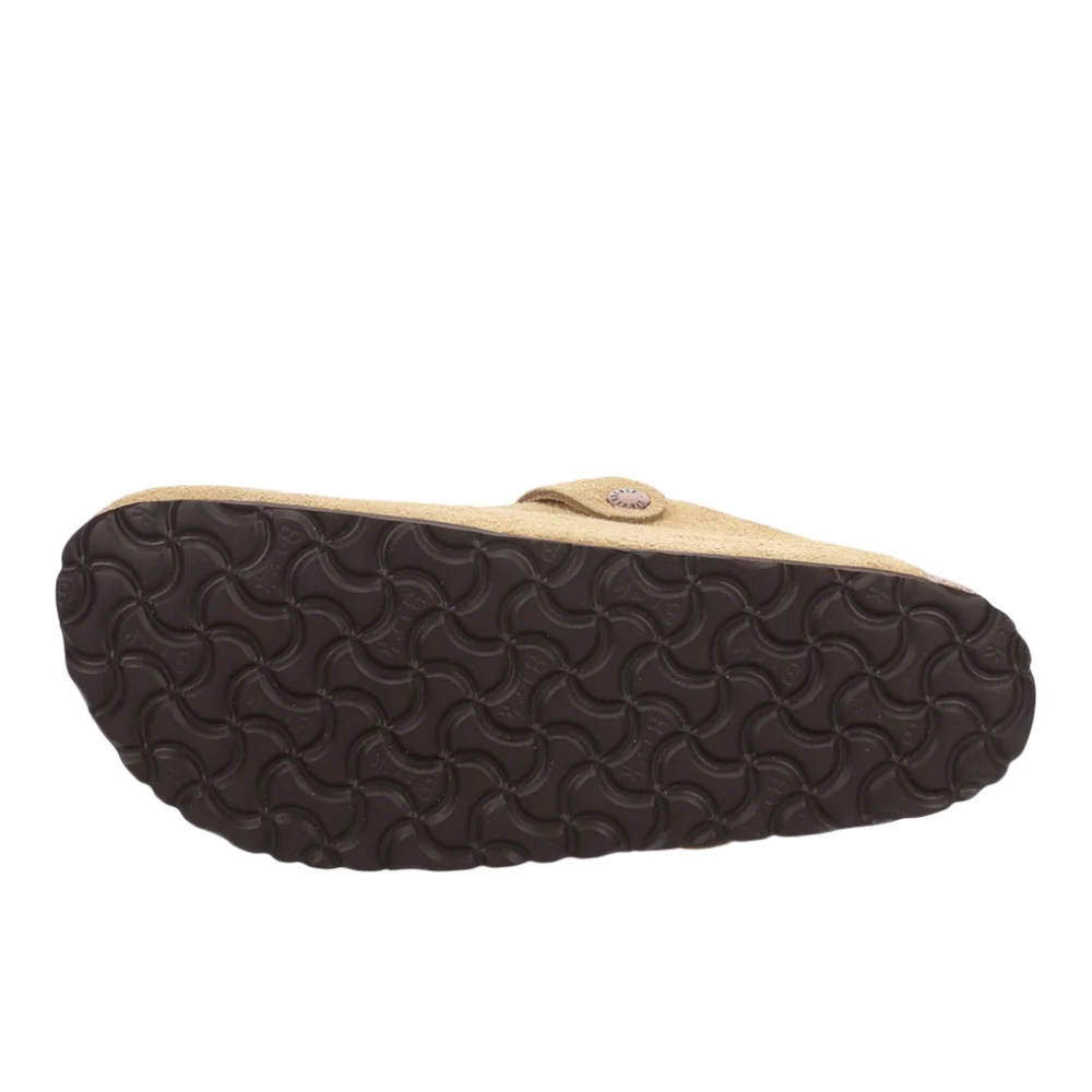 Boston Suede Leather Footbed Clogs - Image 5