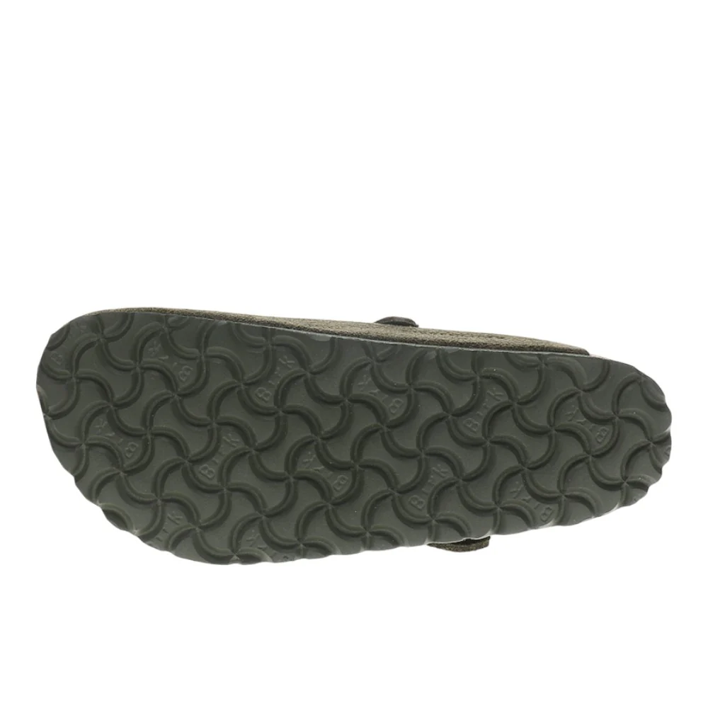 Boston Suede Leather Footbed Clogs - Image 5