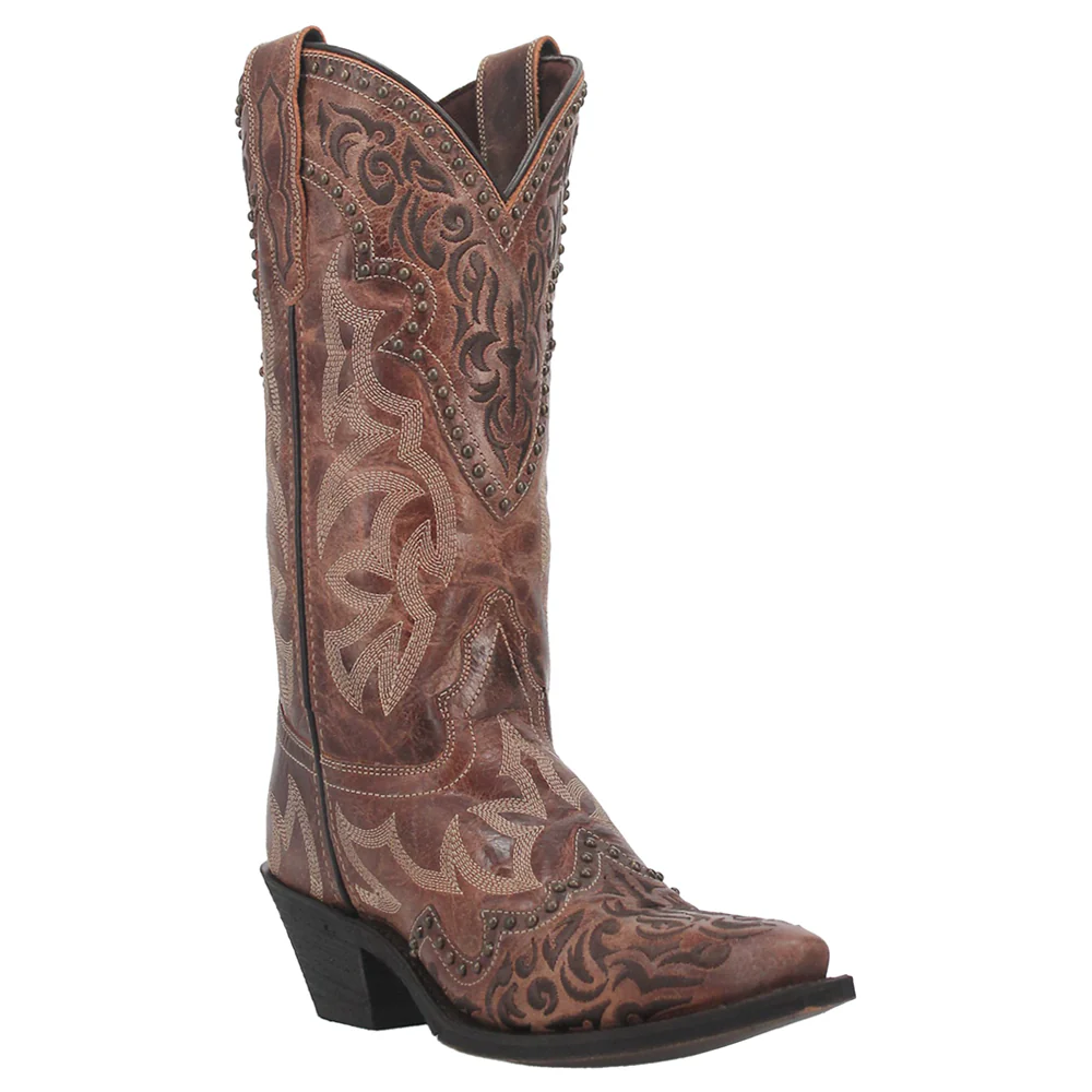 Braylynn Embroidered Studded Snip Toe Cowboy Boots - Image 2