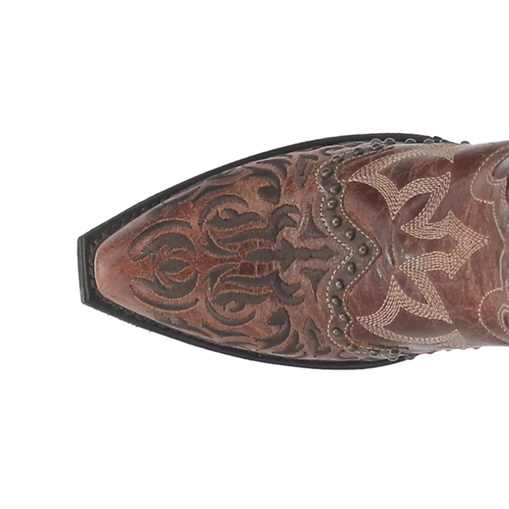Braylynn Embroidered Studded Snip Toe Cowboy Boots - Image 4