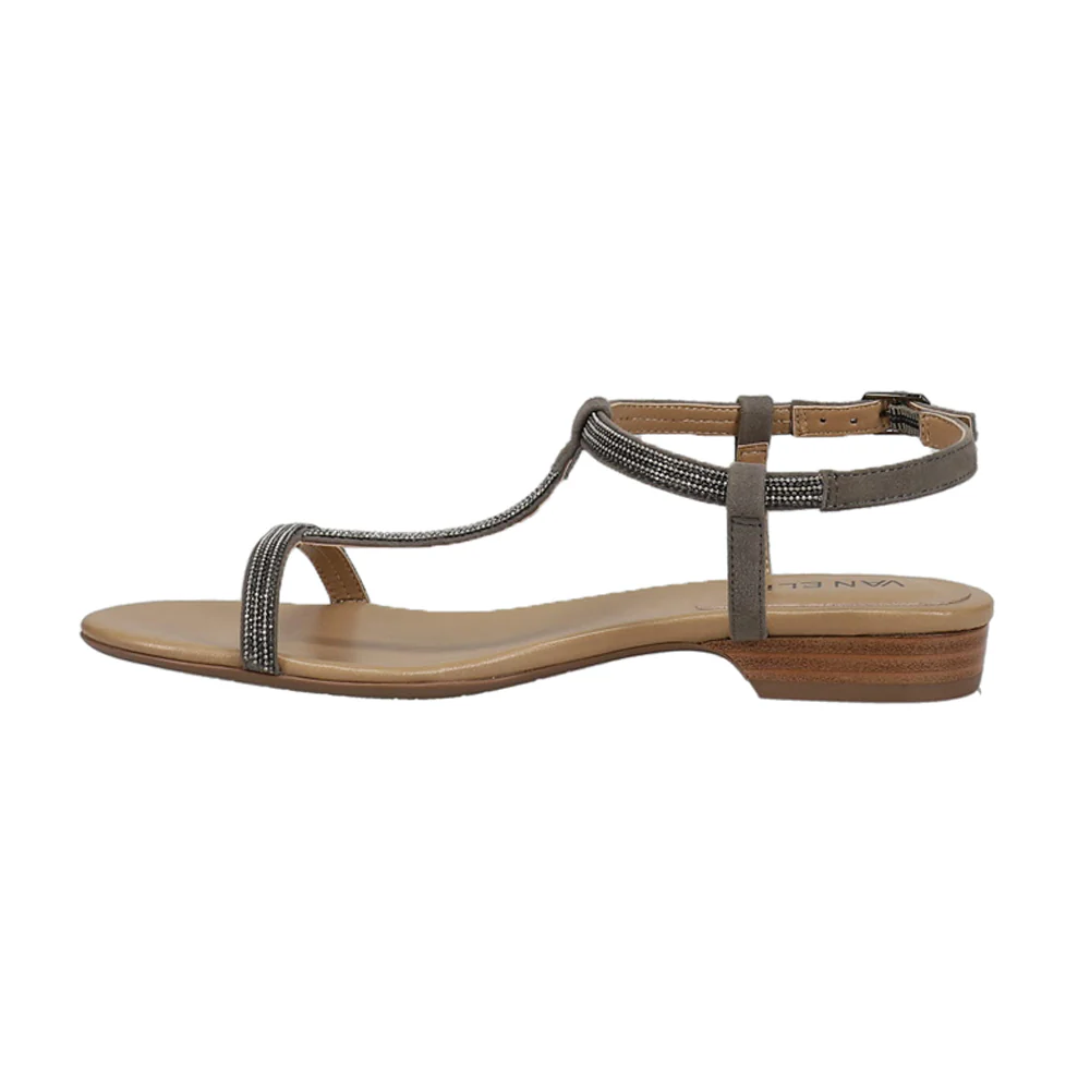 Brea Chain Rhinestone T-Strap Sandals - Image 3