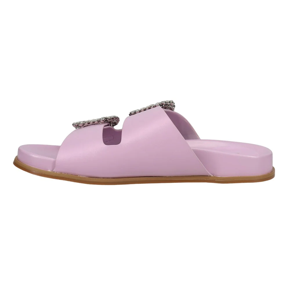 Bridget Rhinestone Slide Sandals - Image 3