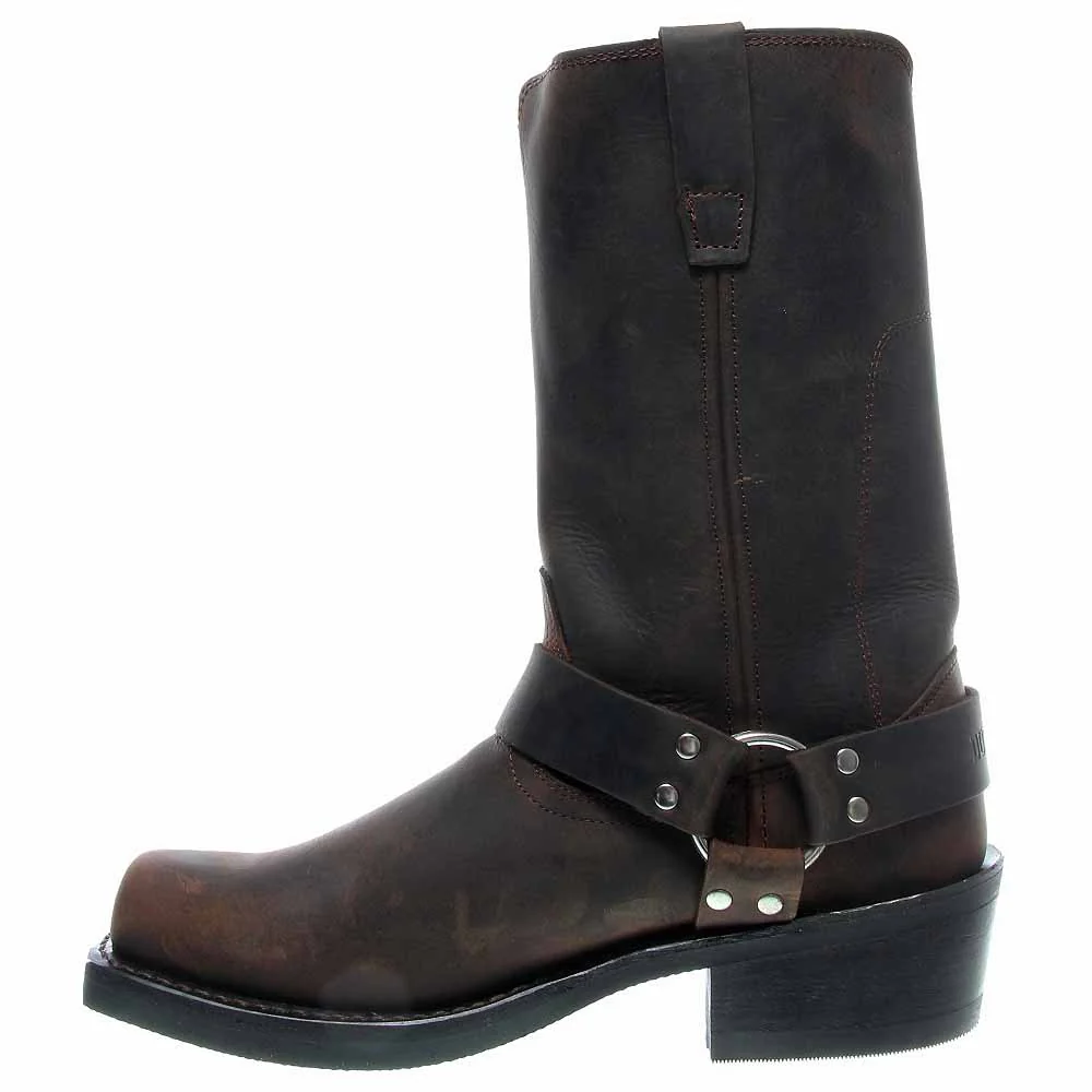 Brown Square Toe Pull On Boots - Image 4