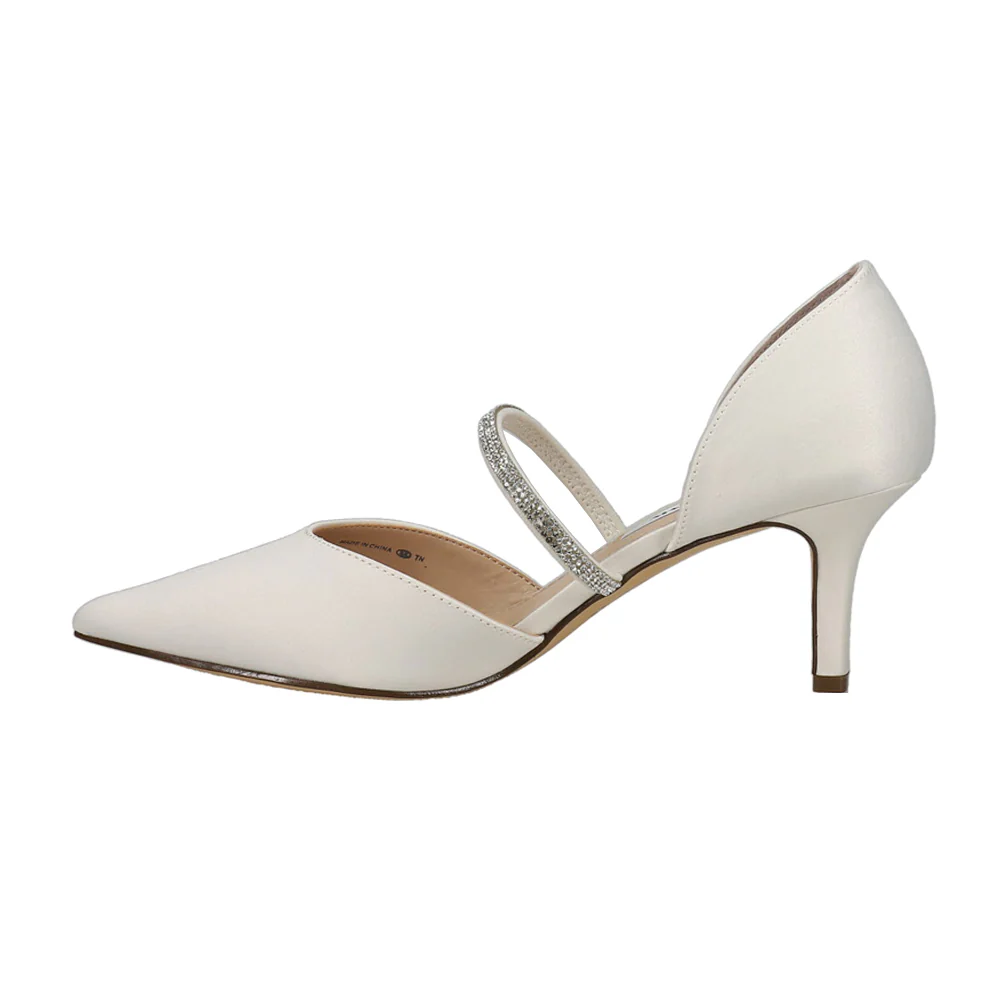 Brystol Rhinestone Pointed Toe Evening Pumps - Image 3