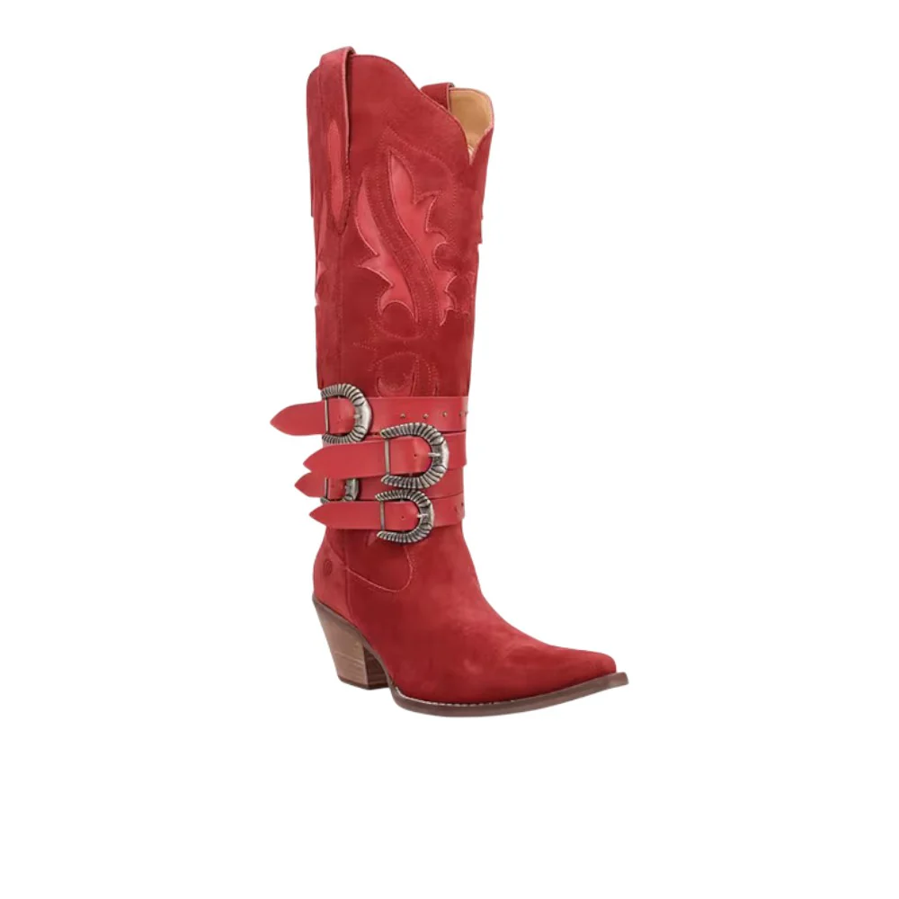 Buck Wild Suede Leather Snip Toe Cowboy Boots - Image 2