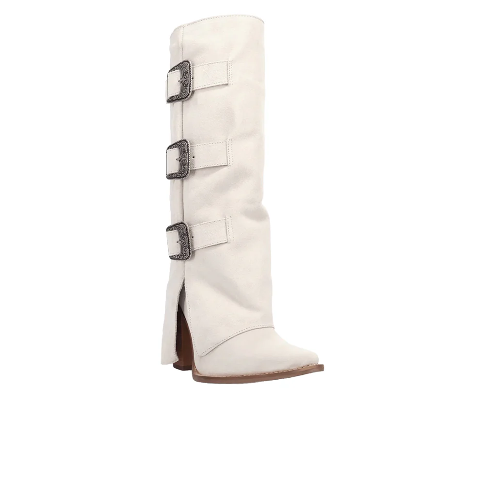 Buckle Bunny Suede Leather Snip Toe Cowboy Boots - Image 2