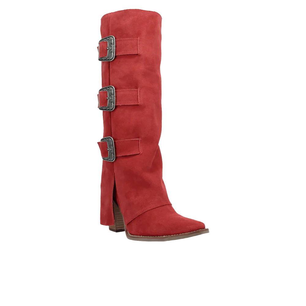 Buckle Bunny Suede Leather Snip Toe Cowboy Boots - Image 2