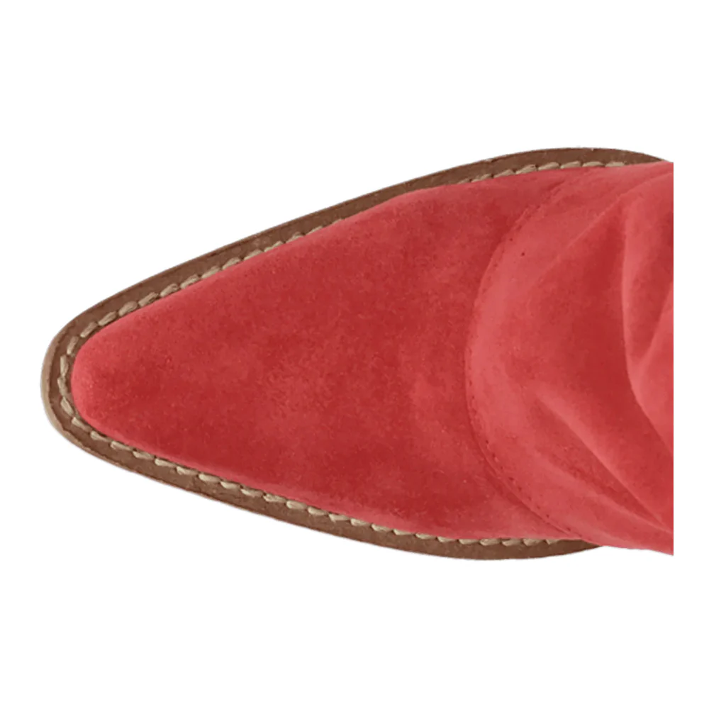 Buckle Bunny Suede Leather Snip Toe Cowboy Boots - Image 4