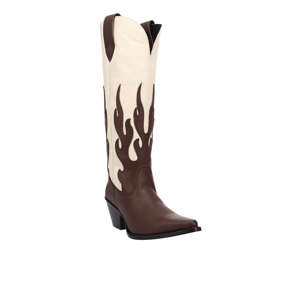 Burnin' Love Leather Snip Toe Cowboy Boots - Image 2